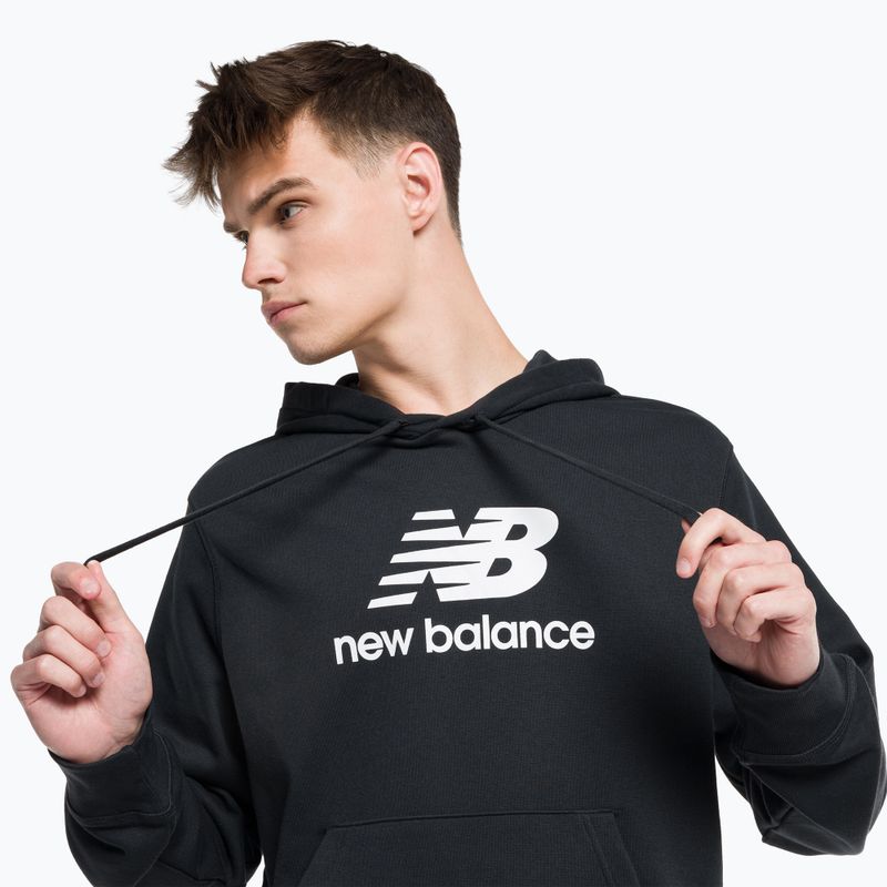 Ανδρικό φούτερ προπόνησης New Balance Essentials Stacked Logo French Terry Hoodie μαύρο MT31537BK 8