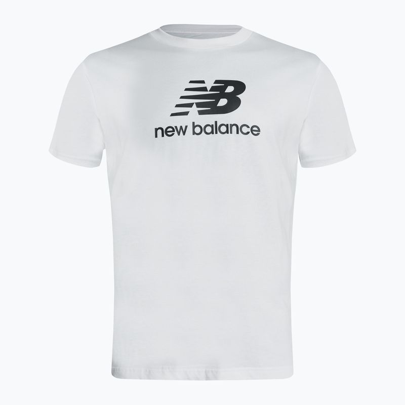 New Balance Essentials Stacked Logo Co ανδρικό μπλουζάκι προπόνησης λευκό MT31541WT 5