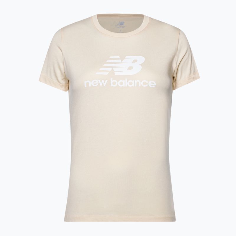 Γυναικείο μπλουζάκι New Balance Essentials Stacked Logo Co μπεζ T-shirt WT31546TCM 5