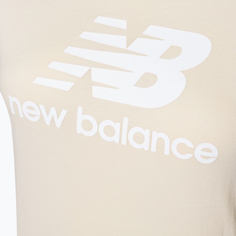 Γυναικείο μπλουζάκι New Balance Essentials Stacked Logo Co μπεζ T-shirt WT31546TCM 7