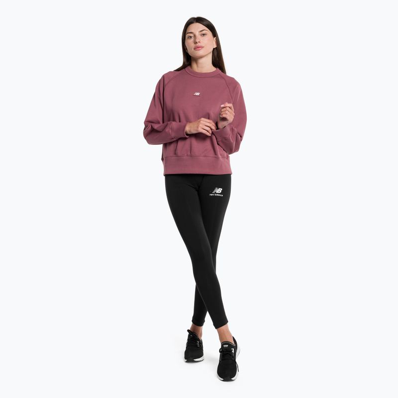 Γυναικείο φούτερ προπόνησης New Balance Athletics Remastered French Terry Crewneck κόκκινο WT31500WAD 2