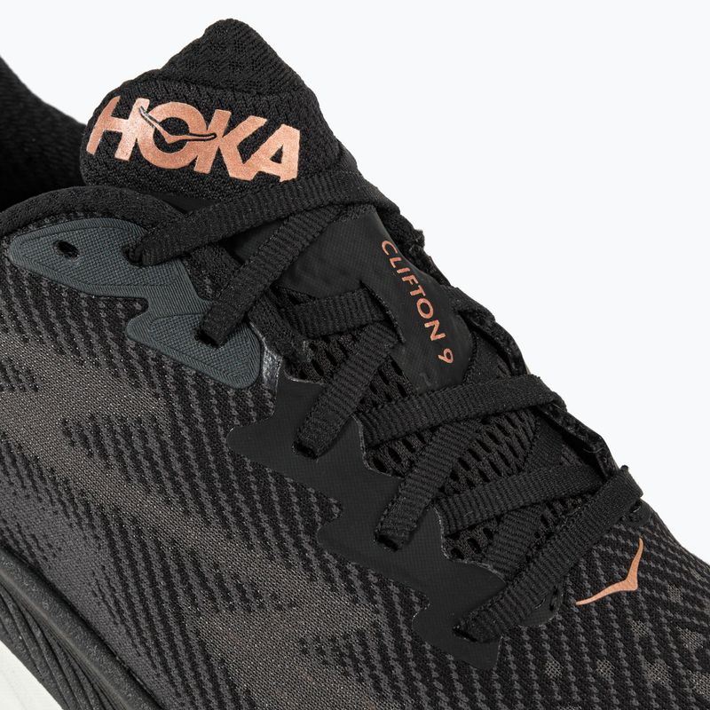 Γυναικεία παπούτσια για τρέξιμο HOKA Clifton 9 μαύρο 1127896-BCPPR 8