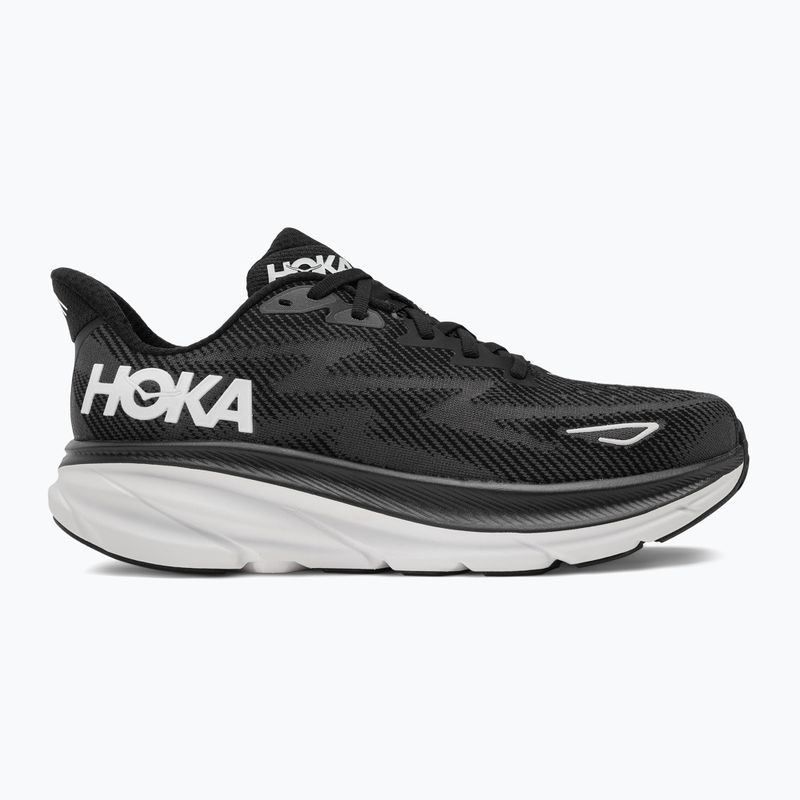 Ανδρικά παπούτσια τρεξίματος HOKA Clifton 9 Wide μαύρο/λευκό 2