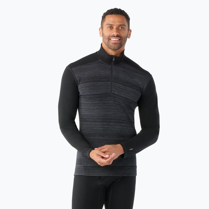 Ανδρικό Smartwool Merino 250 Baselayer 1/4 Zip boxed θερμικό μακρυμάνικο μαύρο χρώμα shift