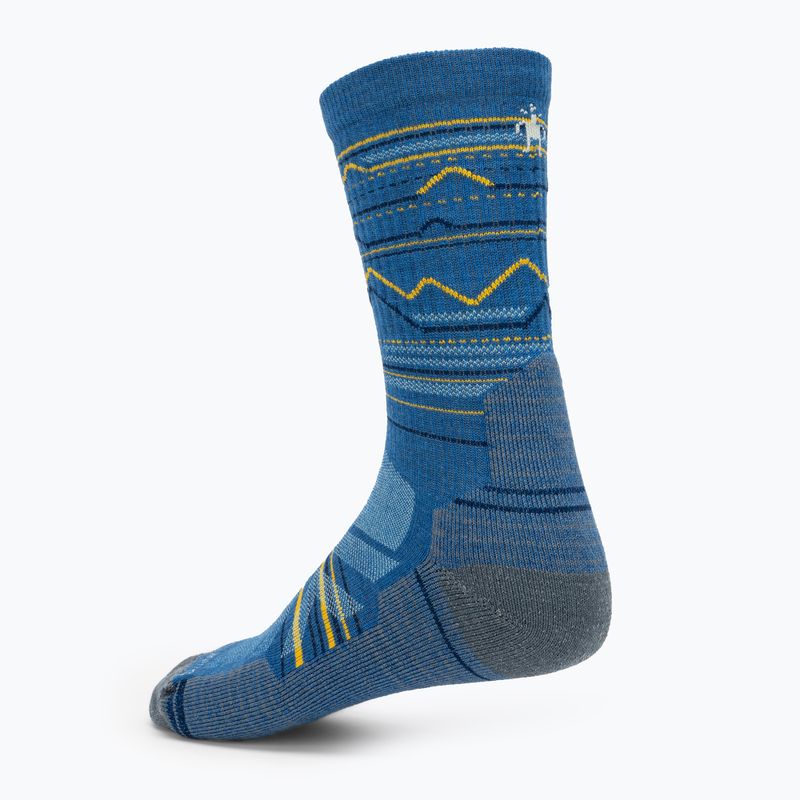 Smartwool Hike Light Cushion Mountain Pattern Crew trekking κάλτσες laguna blue 2