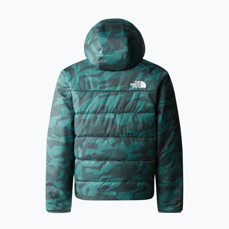 The North Face Reversible Perrito dark sage rain camo print/μαύρο παιδικό χειμερινό μπουφάν 3