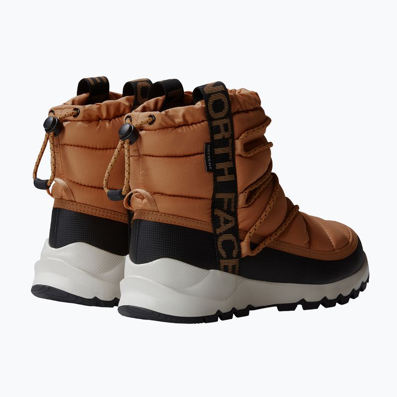 Γυναικείες μπότες χιονιού The North Face Thermoball Lace Up WP αμυγδαλωτό βούτυρο / μαύρο 10