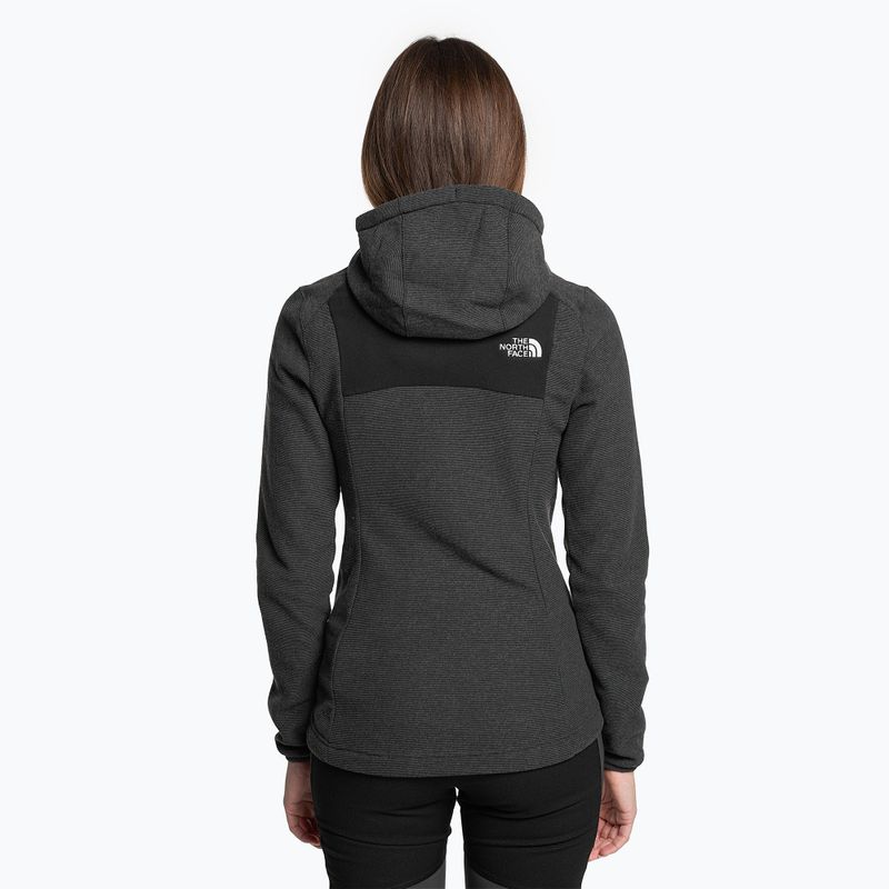 Γυναικείο The North Face Homesafe Full Zip Fleece Hoodie μαύρο/ασφαλτικό γκρι ριγέ/μαύρο 2