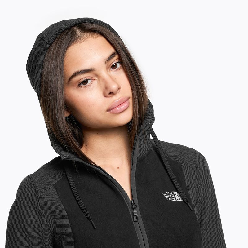 Γυναικείο The North Face Homesafe Full Zip Fleece Hoodie μαύρο/ασφαλτικό γκρι ριγέ/μαύρο 4