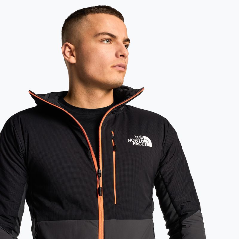 Ανδρικό μπουφάν σκι The North Face Dawn Turn Hybrid Ventrix Hoodie άσφαλτος γκρι/μαύρο/πορτοκαλί σοκ 3