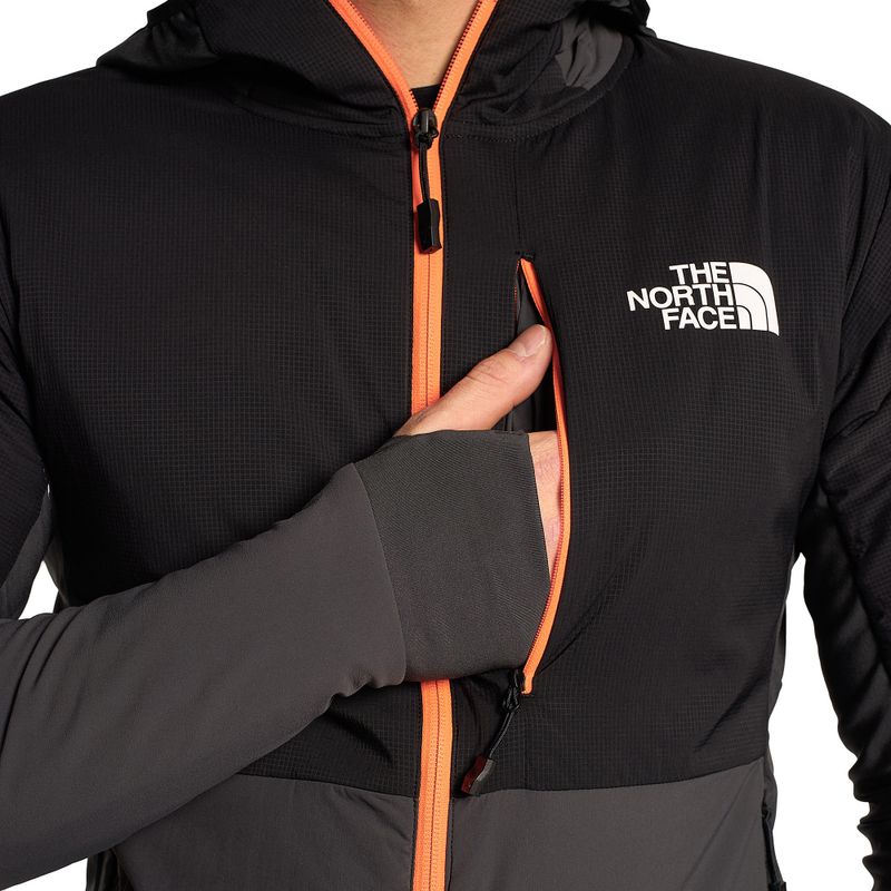 Ανδρικό μπουφάν σκι The North Face Dawn Turn Hybrid Ventrix Hoodie άσφαλτος γκρι/μαύρο/πορτοκαλί σοκ 4