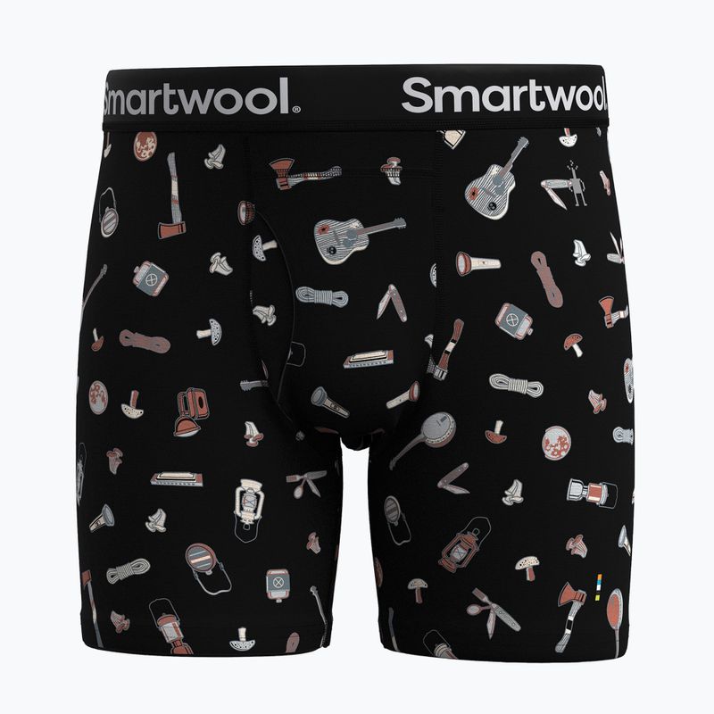 Ανδρικό Smartwool Merino Print Boxer Brief μαύρο gone camping 3