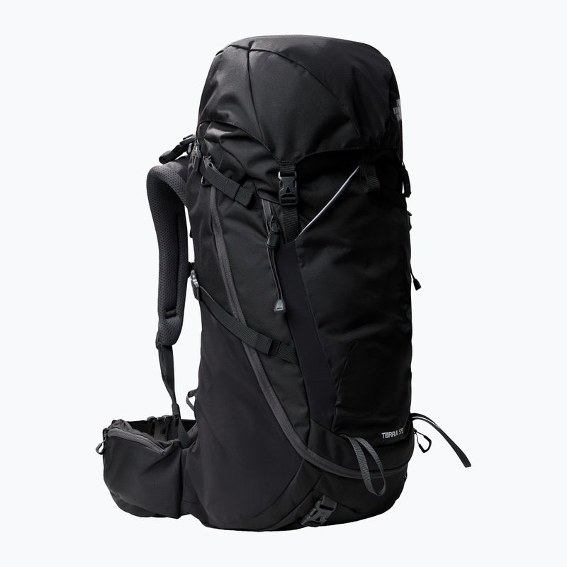 The North Face Terra 55 l μαύρο/ασφάλτινο γκρι σακίδιο πεζοπορίας