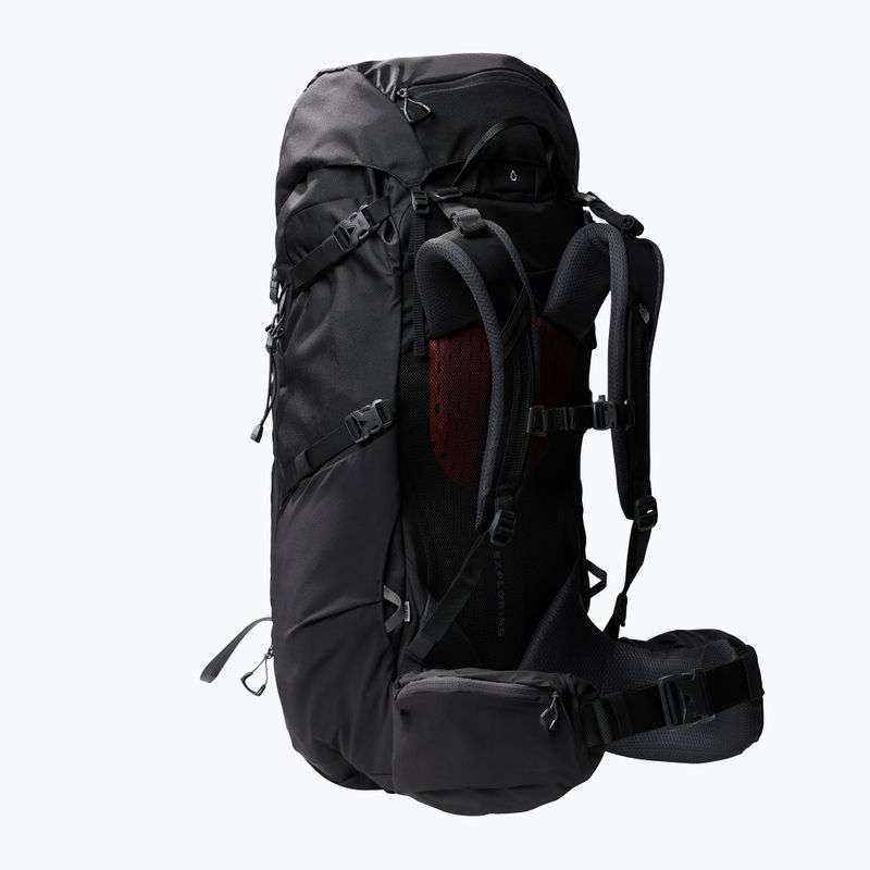 The North Face Terra 55 l μαύρο/ασφάλτινο γκρι σακίδιο πεζοπορίας 2