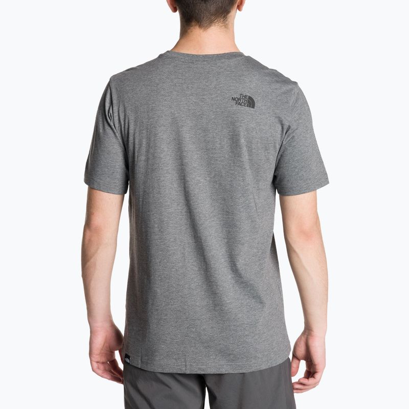 Ανδρικό The North Face Simple Dome Tee μεσαίο γκρι μπλουζάκι από ρείκι 2