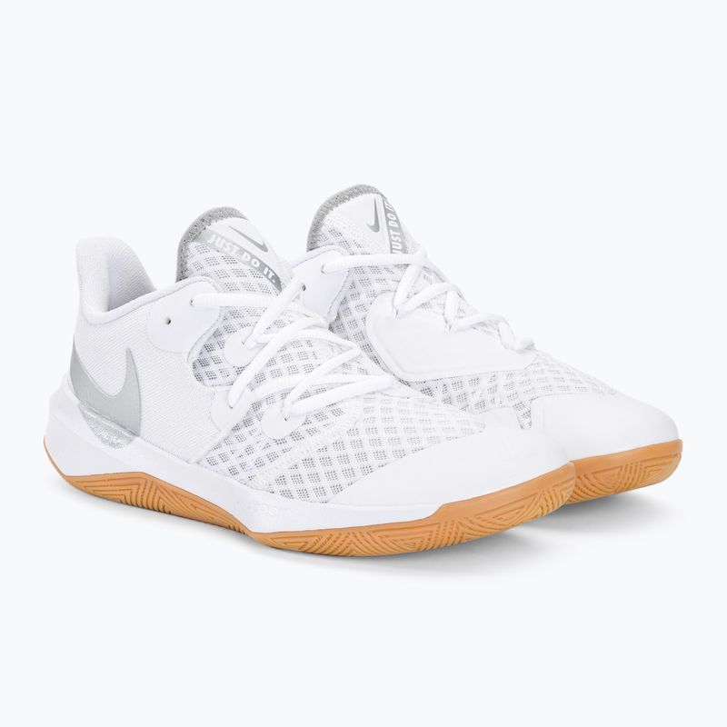 Παπούτσια βόλεϊ Nike Zoom Hyperspeed Court SE λευκό/μεταλλικό ασημί καουτσούκ 4