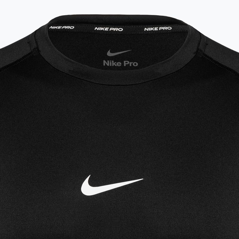 Ανδρικό μπλουζάκι προπόνησης Nike Pro Dri-Fit Tight SS Fitness black/white 3