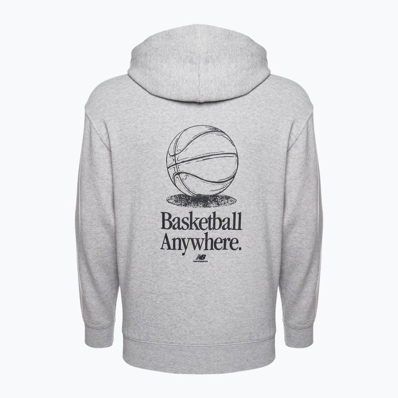 Ανδρικό New Balance Hoops Fleece Hoodie αθλητικό γκρι 6