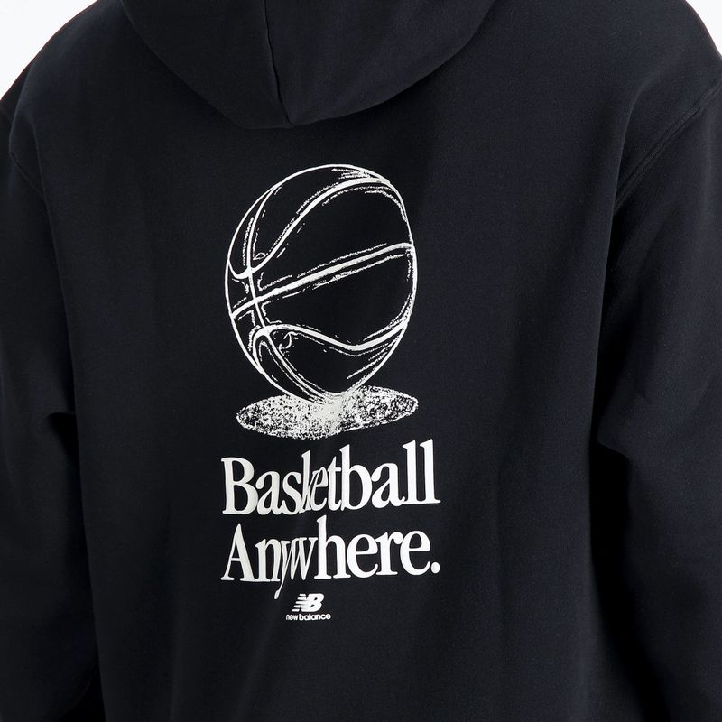 Ανδρικό New Balance Hoops Fleece Hoodie μαύρο 3