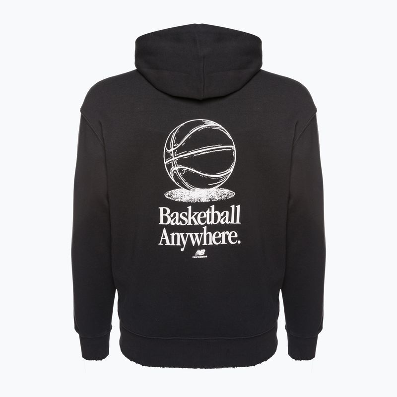 Ανδρικό New Balance Hoops Fleece Hoodie μαύρο 5