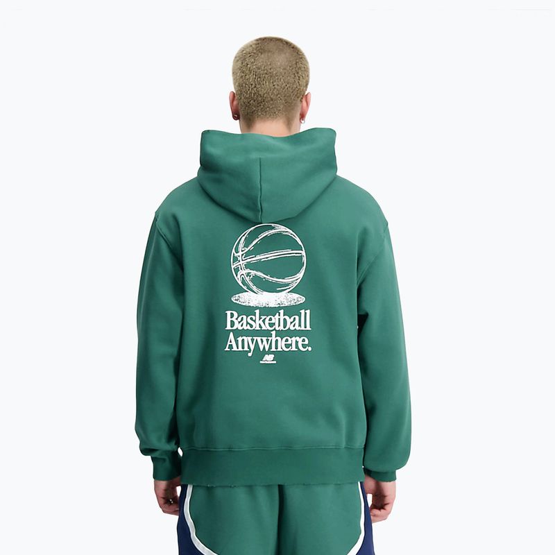 Ανδρικό New Balance Hoops Fleece Hoodie team forest green 3