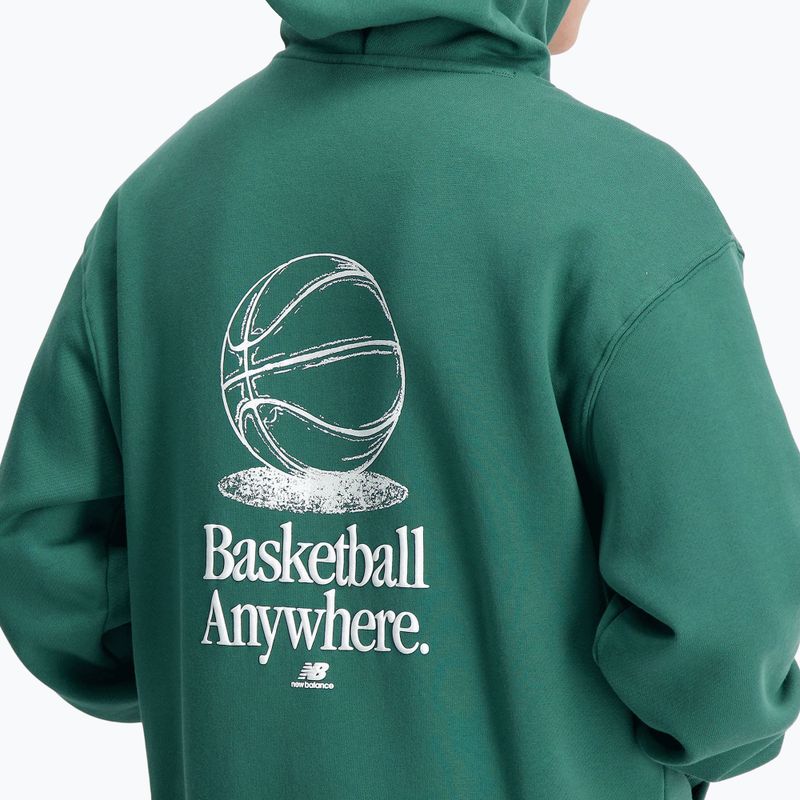 Ανδρικό New Balance Hoops Fleece Hoodie team forest green 4