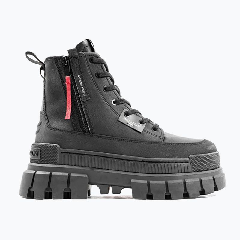 Γυναικεία Palladium Revolt Boot Zip Lth μαύρο/μαύρο 2