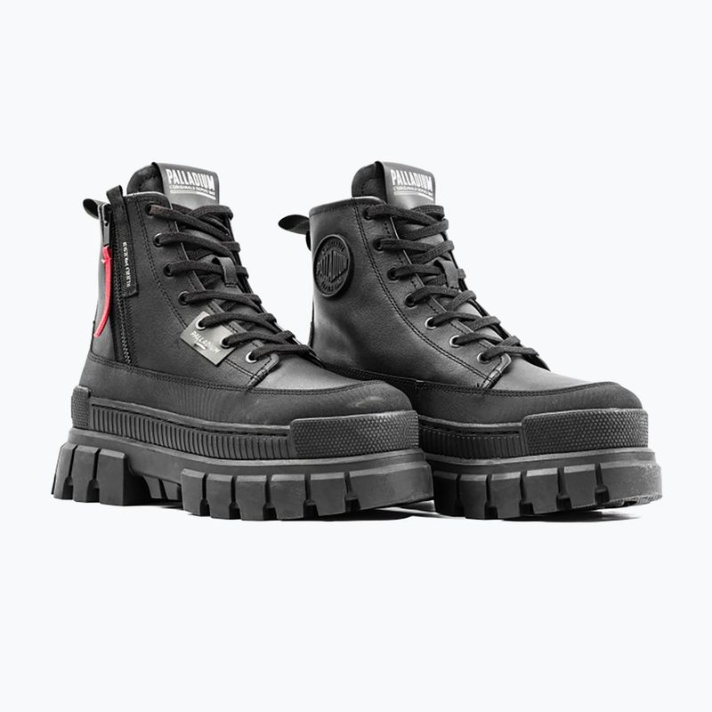 Γυναικεία Palladium Revolt Boot Zip Lth μαύρο/μαύρο 5