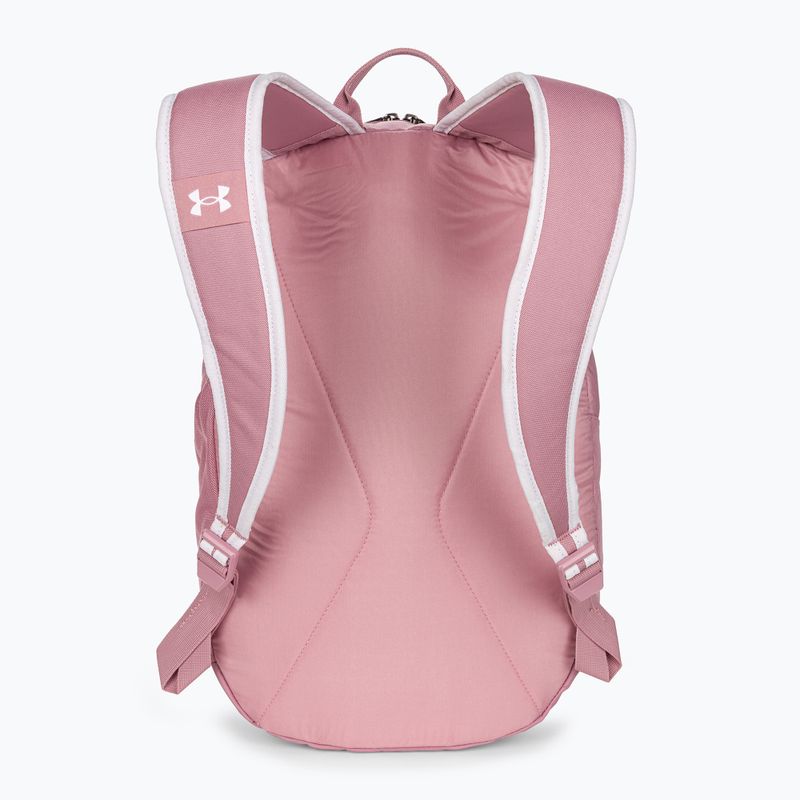 Under Armour Hustle Lite 24 l ροζ ελιξίριο/λευκό/λευκό αστικό σακίδιο πλάτης 3