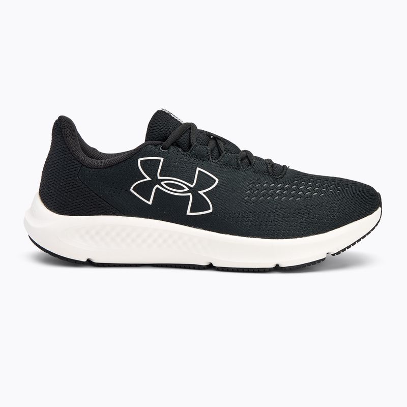 Under Armour Charged Pursuit 3 Big Logo μαύρο/μαύρο/λευκό ανδρικά παπούτσια για τρέξιμο 2