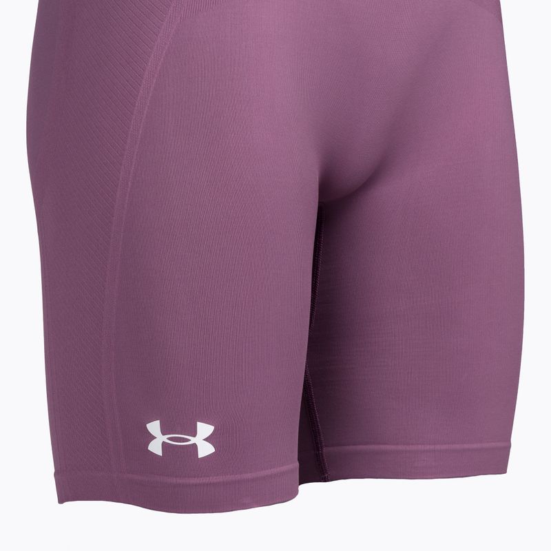 Under Armour Train Seamless γυναικείο προπονητικό σορτς μουντό μοβ/λευκό 7