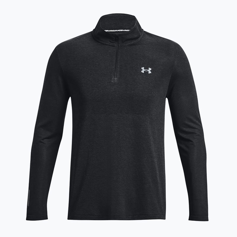 Ανδρικό Under Armour Seamless Stride 1/4 Zip μαύρο/ανακλαστικό μακρυμάνικο για τρέξιμο 4