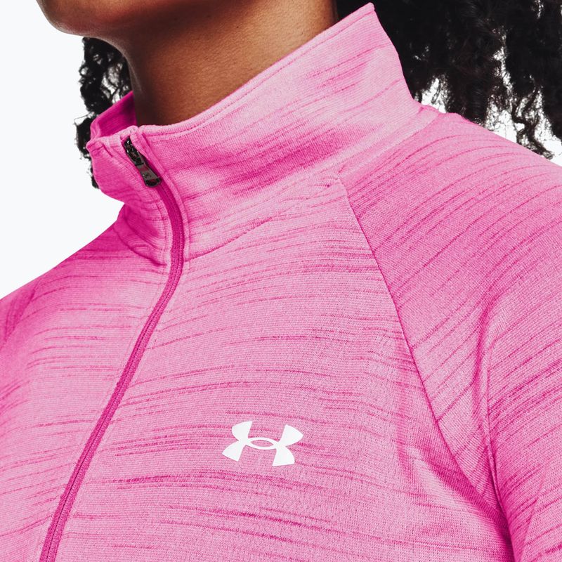 Under Armour γυναικεία φούτερ Evolved Core Tech 1/2 Zip φούτερ επαναστατικό ροζ/λευκό 4