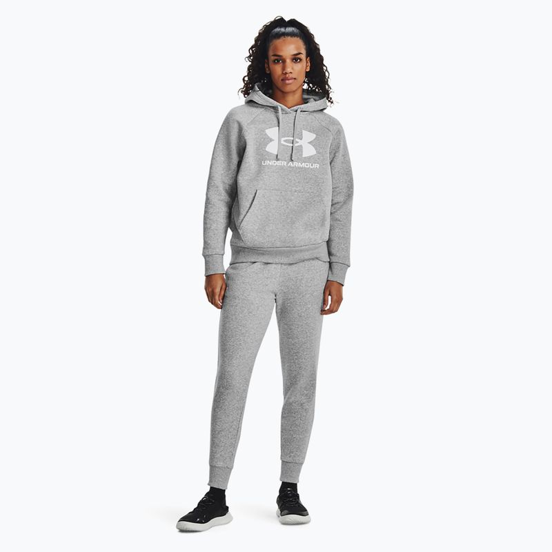 Γυναικείο φούτερ Under Armour Rival Fleece Big Logo Hoody mod gray light heather/white 2