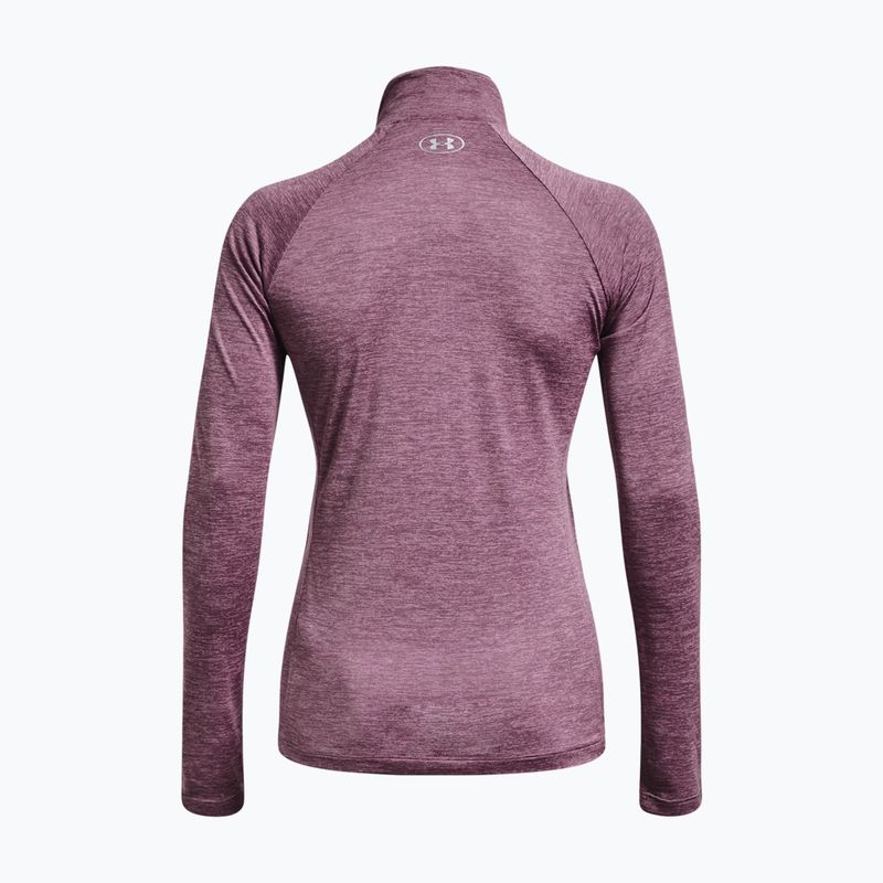 Under Armour Tech 1/2 Zip γυναικείο φούτερ - Twist misty purple/fresh orchid/metallic silver 5