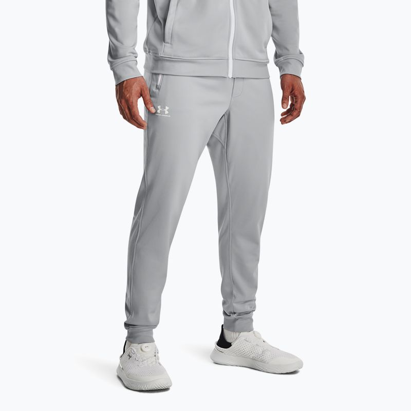 Ανδρικό Under Armour Sportstyle Tricot Jogger mod γκρι/λευκό παντελόνι