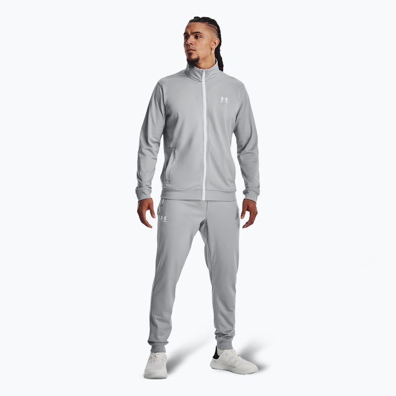 Ανδρικό Under Armour Sportstyle Tricot Jogger mod γκρι/λευκό παντελόνι 2