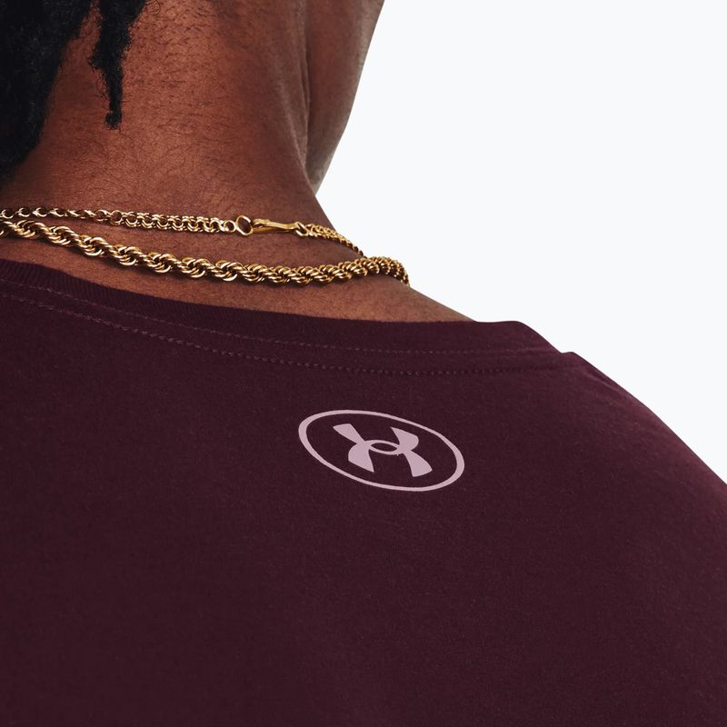 Ανδρικό μπλουζάκι Under Armour Big Logo Fill σκούρο καστανό/μικρό μωβ/κόκκινο Βενόμ 3