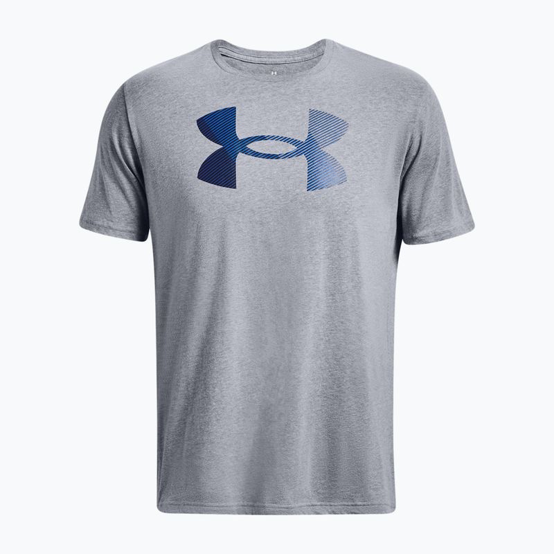 Ανδρικό μπλουζάκι Under Armour Big Logo Fill steel light heather/μαύρο/royal 5