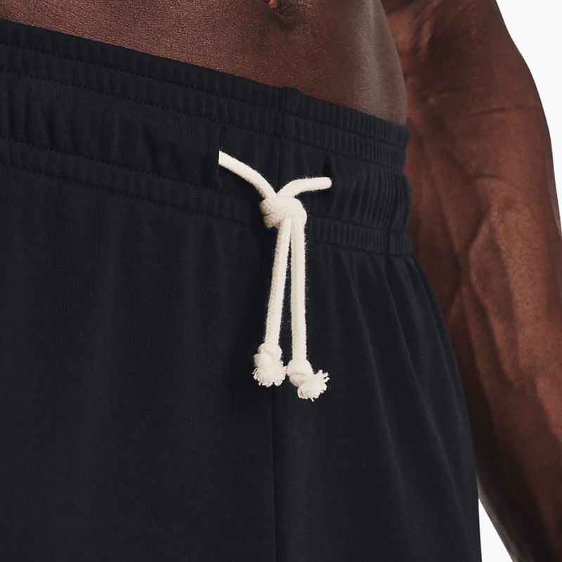 Ανδρικό παντελόνι Under Armour Rival Terry Jogger μαύρο/onyx λευκό 4