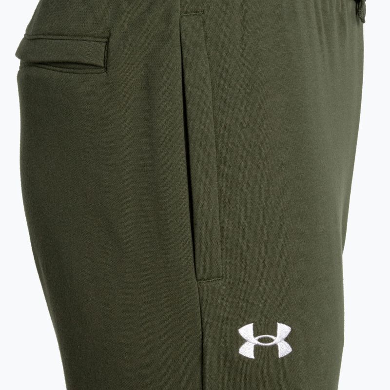 Under Armour ανδρικό παντελόνι προπόνησης Rival Fleece Joggers marine από πράσινο/λευκό 6