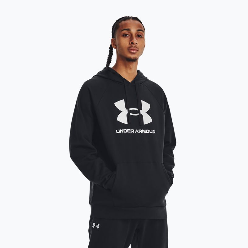 Ανδρικό φούτερ Under Armour Rival Fleece Logo HD hoodie μαύρο/λευκό