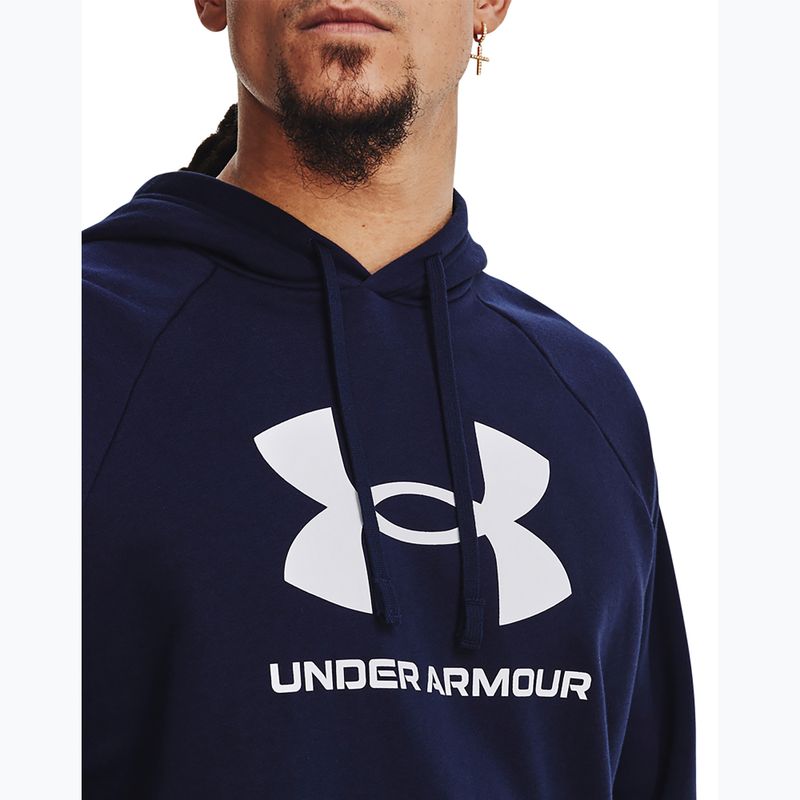 Ανδρικό φούτερ Under Armour Rival Fleece Logo HD midnight navy/λευκό 4