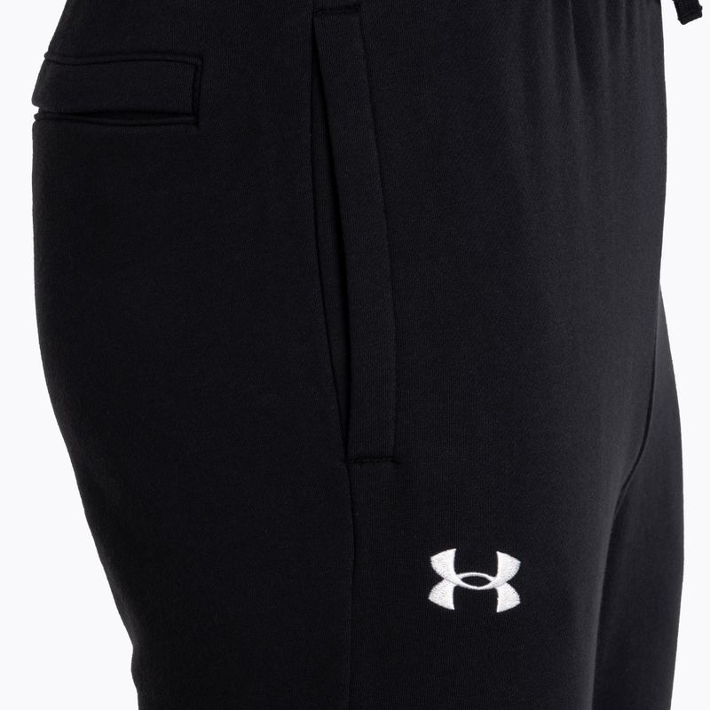 Under Armour ανδρικό παντελόνι προπόνησης Rival Fleece Joggers μαύρο/λευκό 6