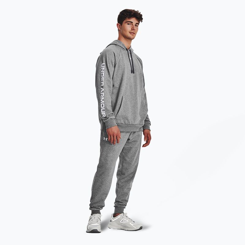 Under Armour ανδρική στολή Rival Fleece Suit castlerock light heather/white αθλητική φόρμα