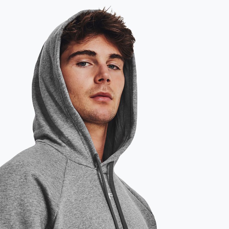 Under Armour ανδρική στολή Rival Fleece Suit castlerock light heather/white αθλητική φόρμα 3