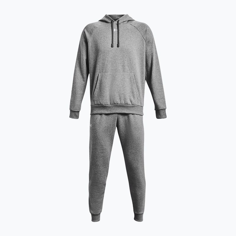 Under Armour ανδρική στολή Rival Fleece Suit castlerock light heather/white αθλητική φόρμα 5