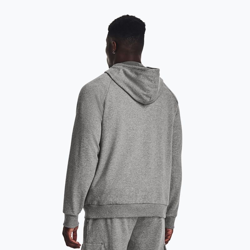 Ανδρικό φούτερ Under Armour Rival Fleece Logo HD castlerock light heather/white hoodie 2