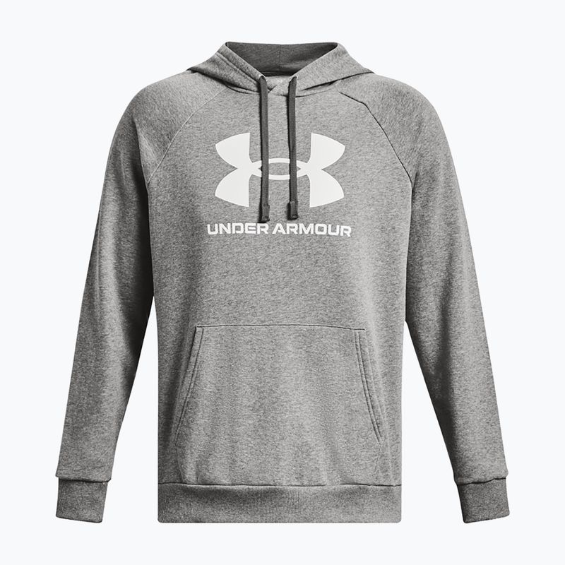 Ανδρικό φούτερ Under Armour Rival Fleece Logo HD castlerock light heather/white hoodie 4