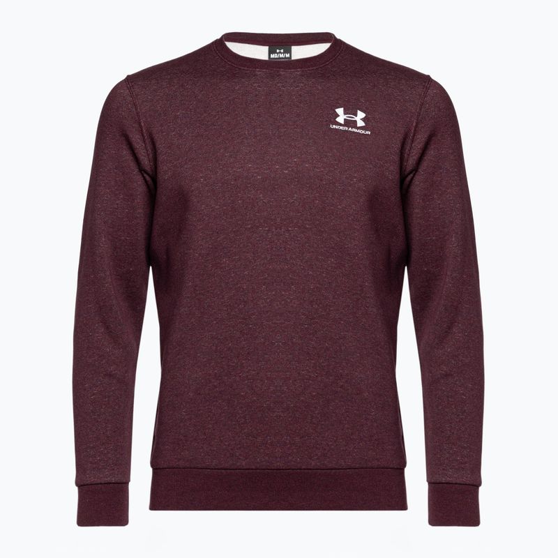 Ανδρικό φούτερ Under Armour Essential Fleece Crew φούτερ σκούρο καφέ/λευκό 4